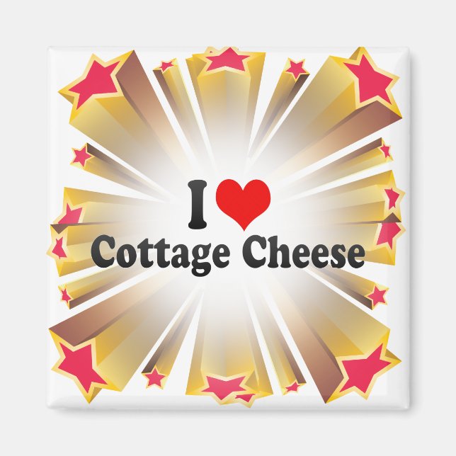 I Liebe Hütte Käse Magnet (Vorne)