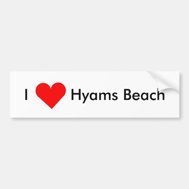 I Liebe Hyams Strand Autoaufkleber (Vorne)