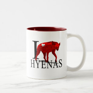 I Liebe-Hyänen-Tassen Zweifarbige Tasse