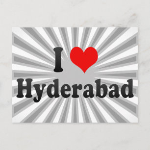 I Liebe Hyderabad, Indien Postkarte