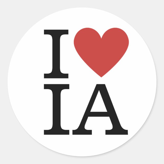 I ❤️ Liebe IA Internes Auditpersonal CUSTOM Runder Aufkleber (Vorderseite)