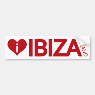 I Liebe Ibiza Insel-Autoaufkleber Autoaufkleber