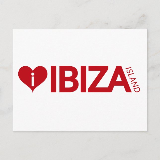 i Liebe Ibiza Insel Originelle Andenken Postkarte (Vorderseite)