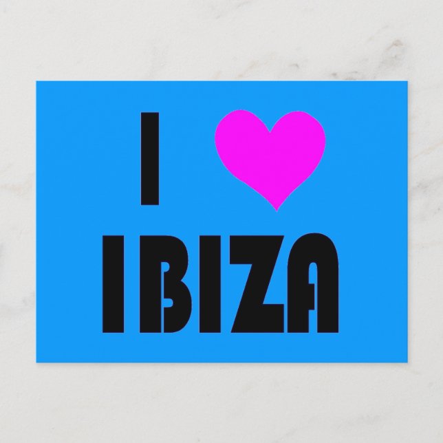 I Liebe Ibiza Postkarte (Vorderseite)