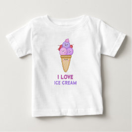 I Liebe Ice Creme Niedlich Funny Summer Adorable Baby T-shirt