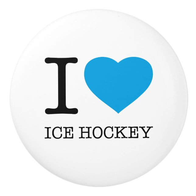 I LIEBE ICE HOCKEY KERAMIKKNAUF (Vorderseite)