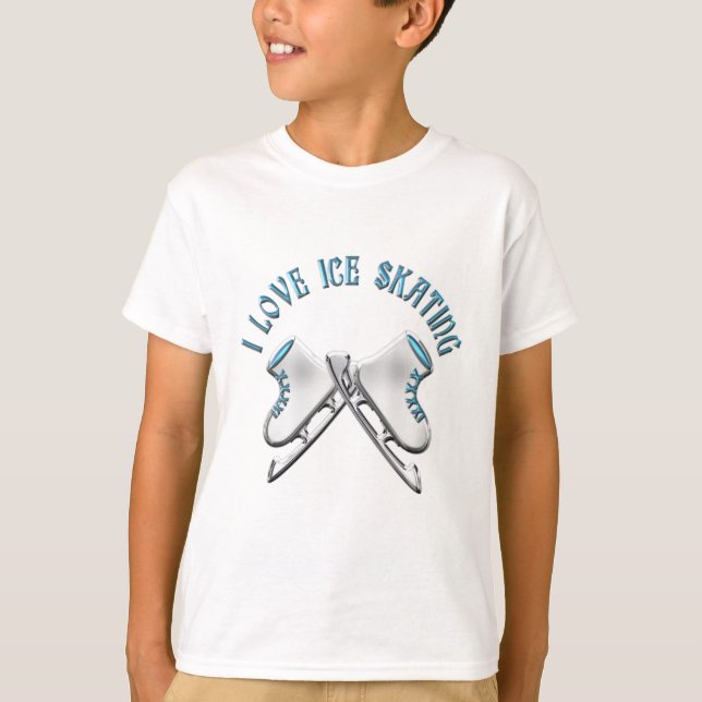 I Liebe Ice Skaten T-Shirt (Vorderseite)
