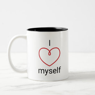 I Liebe Ich selbst Design Zweifarbige Tasse