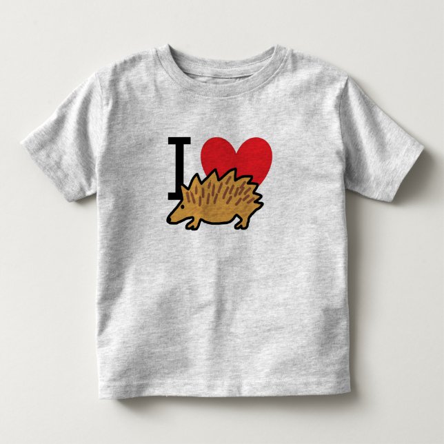 I LIEBE IGEL KLEINKIND T-SHIRT (Vorderseite)