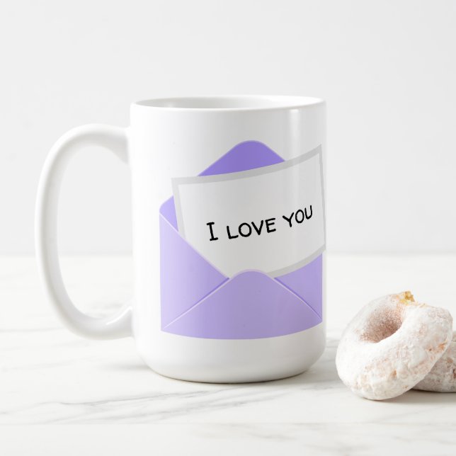 I Liebe Ihr Brief Kaffeetasse (Mit Donut)