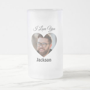 I Liebe Ihr Herz personalisieren Mattglas Bierglas
