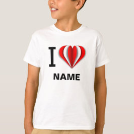 "I Liebe [Ihr Name]" T - Shirt Herzstück