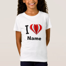 "I Liebe [Ihr Name]" T - Shirt Herzstück