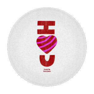 I Liebe Ihr Rundschnitt 30,4 cm Schneidebrett