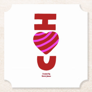 I Liebe Ihr Ticket Paper Untersetzer