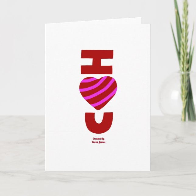 I Liebe Ihrer herkömmlichen vertikalen Grußkarte Karte (Vorderseite)