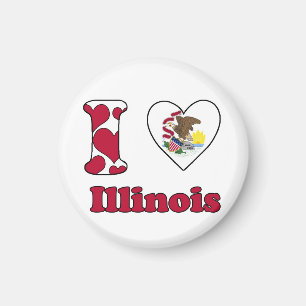 I Liebe Illinois Magnet