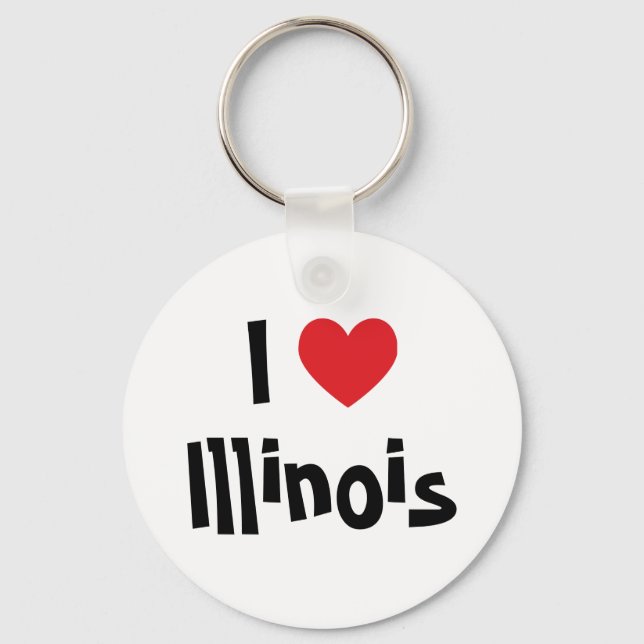 I Liebe Illinois Schlüsselanhänger (Vorderseite)