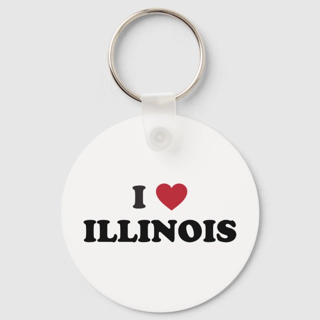 I Liebe Illinois Schlüsselanhänger (Vorderseite)