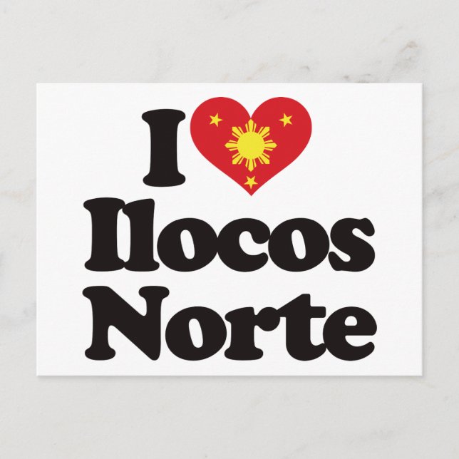I Liebe Ilocos Norte Postkarte (Vorderseite)
