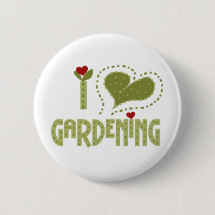 I Liebe-im Garten arbeitent-shirts und Geschenke Button
