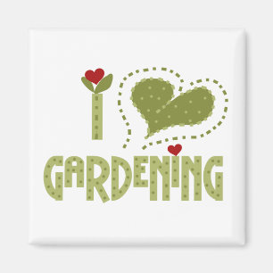 I Liebe-im Garten arbeitent-shirts und Geschenke Magnet