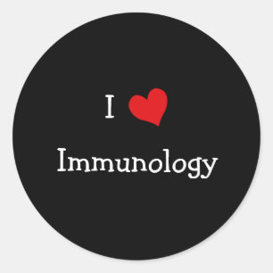 I Liebe Immunologie Runder Aufkleber