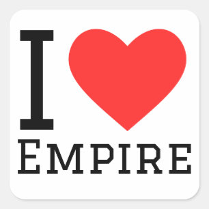 I Liebe Imperium Quadratischer Aufkleber