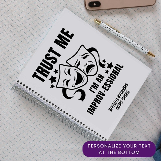 I LIEBE IMPROV Christlich Evangelism Journal Notizblock (Fun TRUST ME I'M AN IMPROV-ESSIONAL Notebook with CUSTOMIZABLE TEXT)