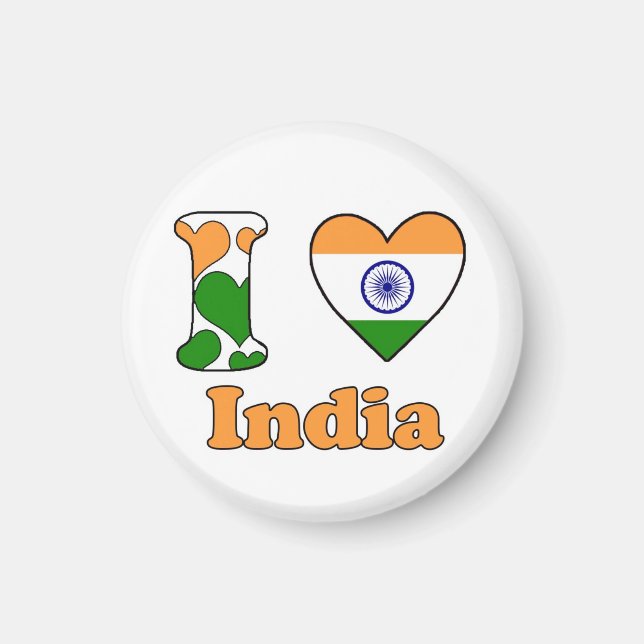 I Liebe India Magnet (Vorne)