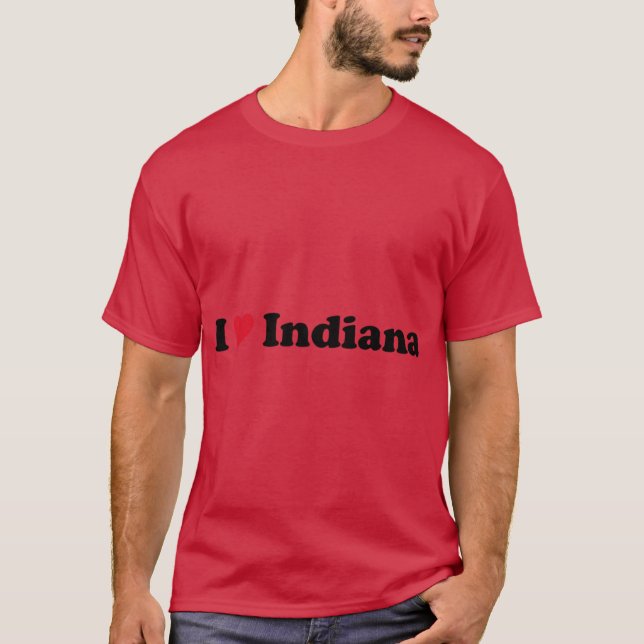 I Liebe Indiana Oversized T-Shirt (Vorderseite)