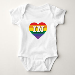 I Liebe Indiana Rainbow Heart Baby Strampler