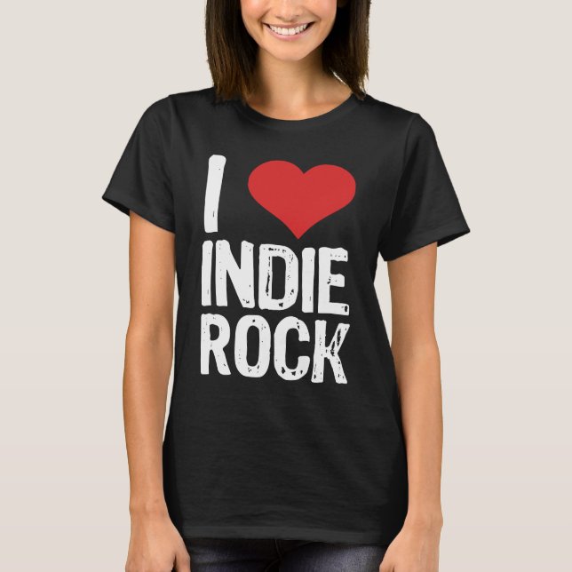 I Liebe Indie Rock T-Shirt (Vorderseite)