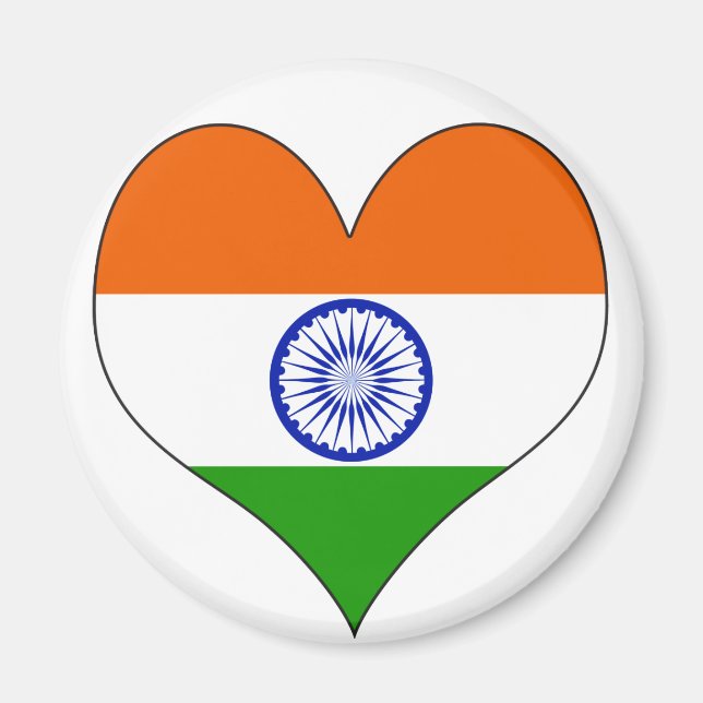 I Liebe Indien Magnet (Vorne)
