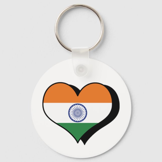 I Liebe Indien Schlüsselanhänger (Vorderseite)