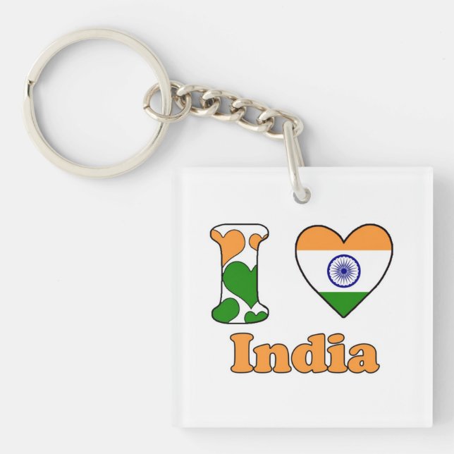 I Liebe Indien Schlüsselanhänger (Vorderseite)