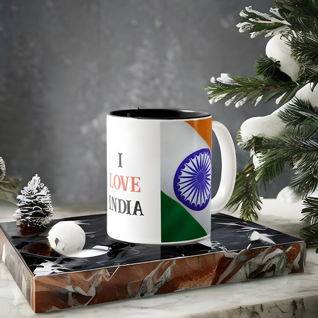 I LIEBE INDIEN ZWEIFARBIGE TASSE (Von Creator hochgeladen)