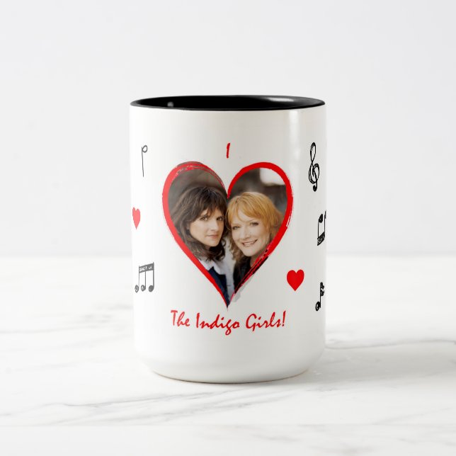 I Liebe Indigo Girls Zweifarbige Tasse (Mittel)