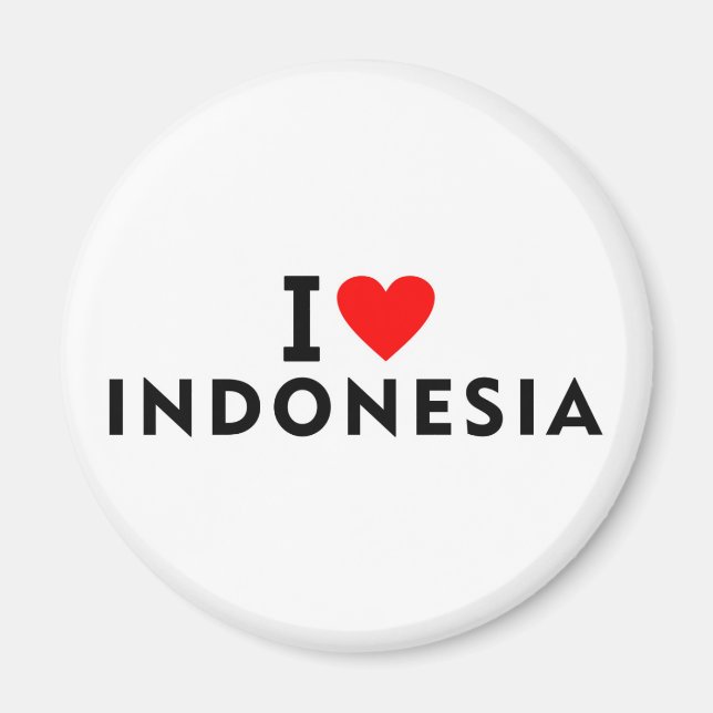 I Liebe Indonesien Land wie Herztourismus Magnet (Vorne)