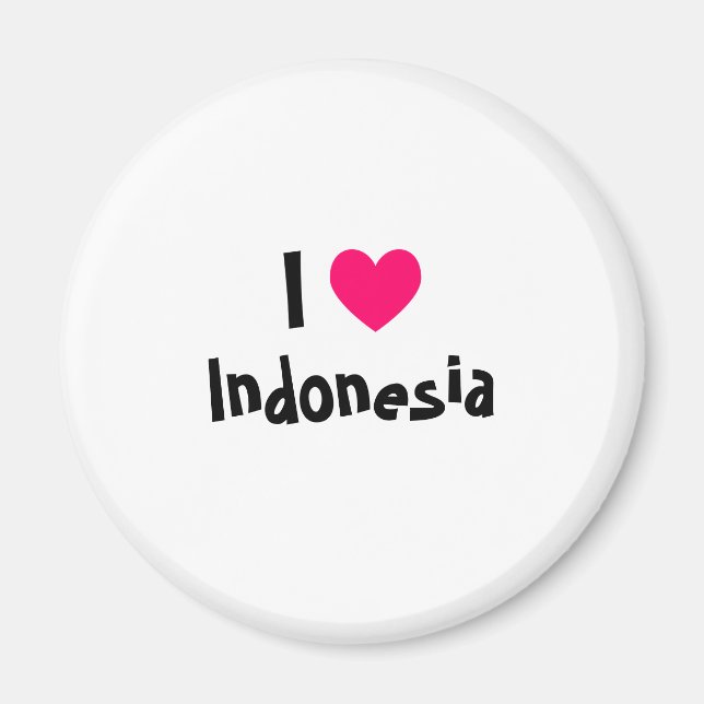 I Liebe Indonesien Magnet (Vorne)