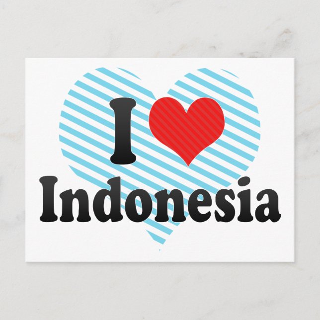 I Liebe Indonesien Postkarte (Vorderseite)
