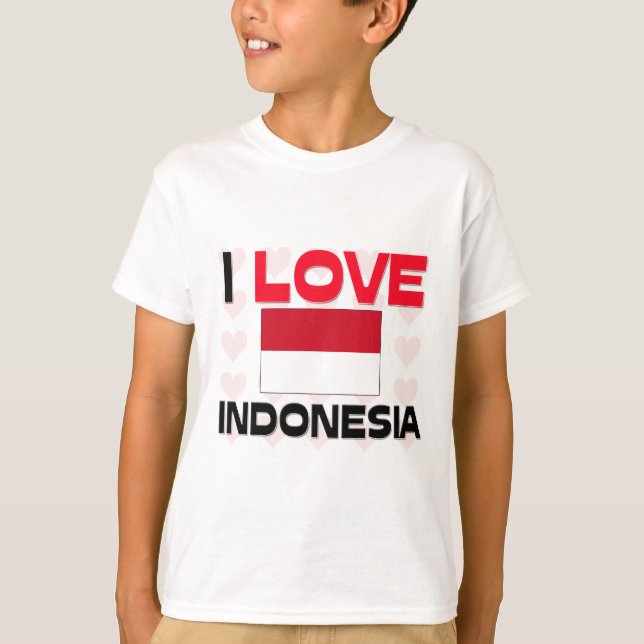 I Liebe Indonesien T-Shirt (Vorderseite)