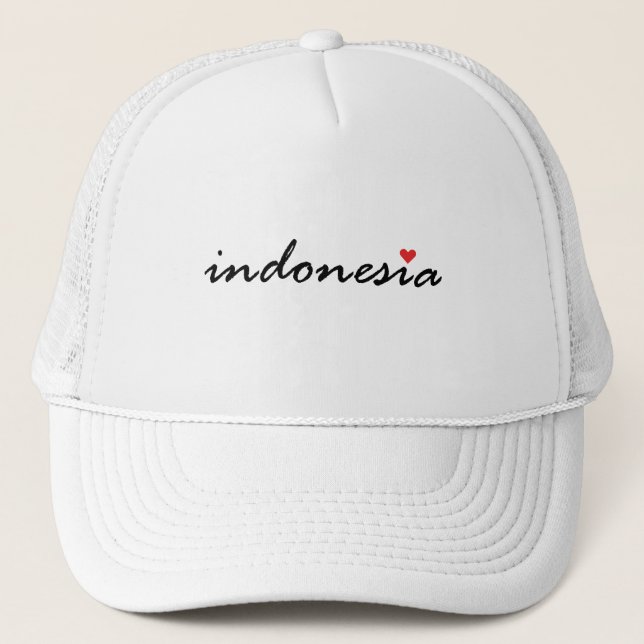 I Liebe Indonesien Truckerkappe (Vorderseite)