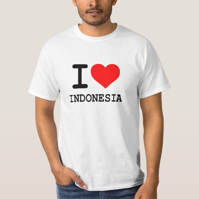 I Liebe Indonesien - weißer T - Shirt (Vorderseite)