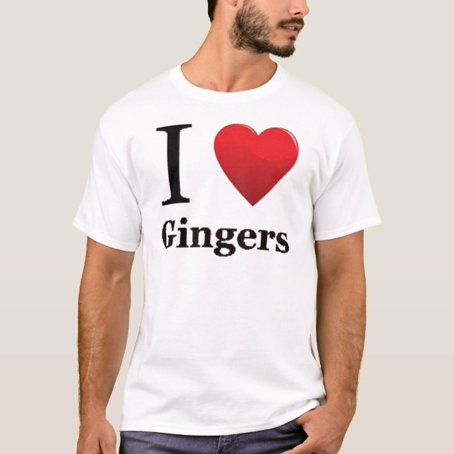 I Liebe-Ingwer-T-Shirt T-Shirt (Vorderseite)
