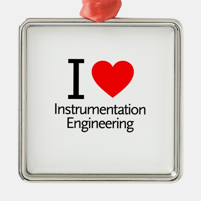 I Liebe Instrumentation Engineering Ornament Aus Metall (Vorne)