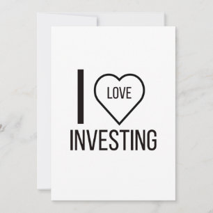 I LIEBE INVESTITIONEN FEIERTAGSKARTE