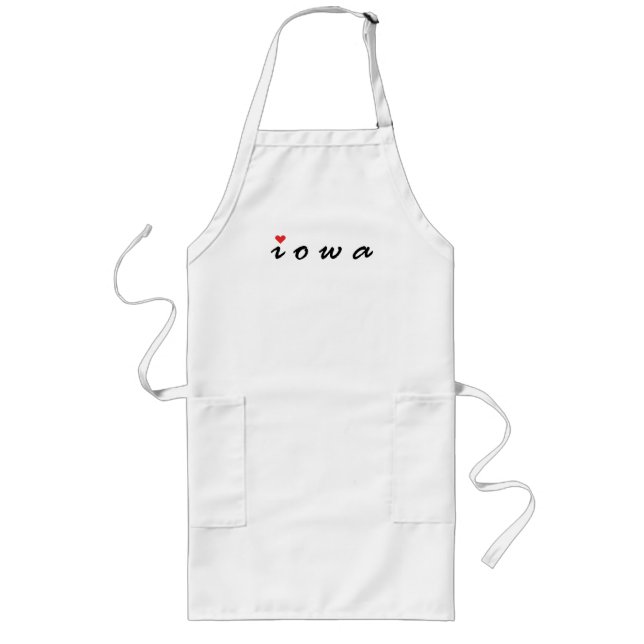 I Liebe Iowa Lange Schürze (Vorne)