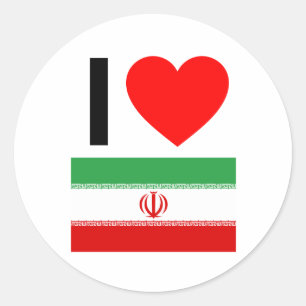 i Liebe Iran Runder Aufkleber