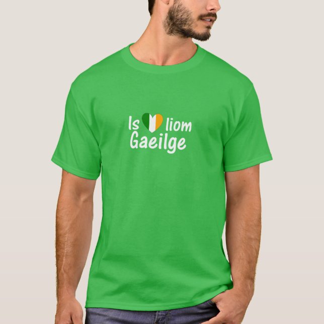 I Liebe-Iren Gaeilge gälische Mann-T-Shirt T-Shirt (Vorderseite)